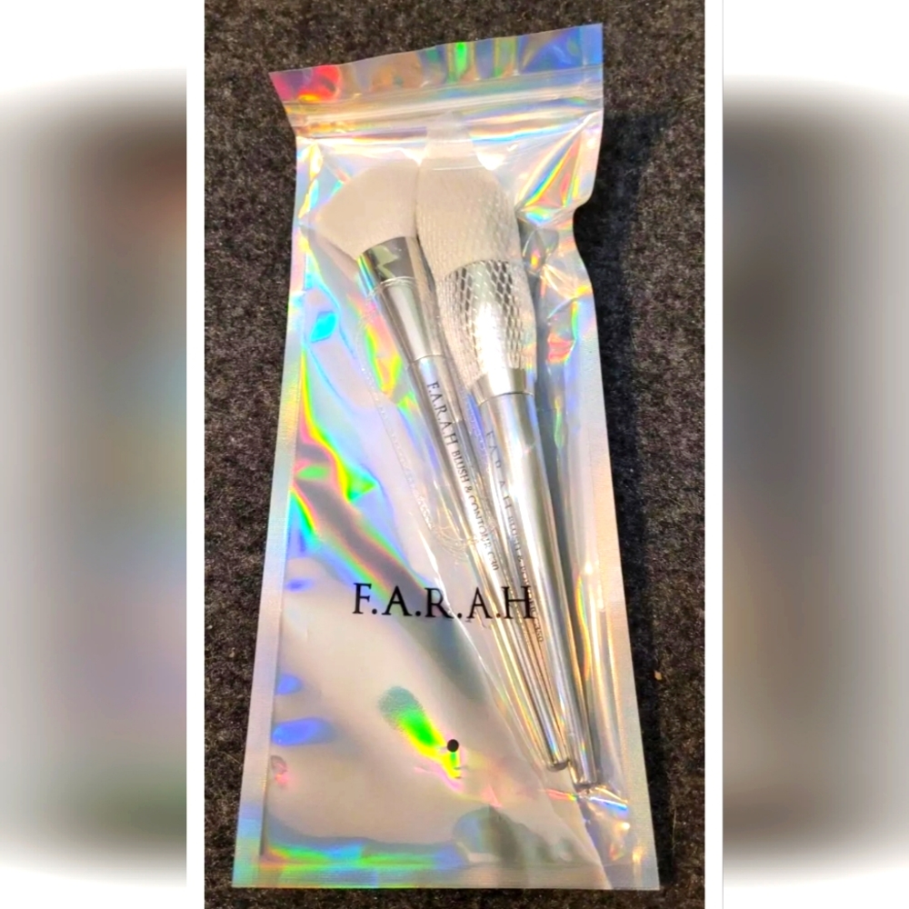 6/$25 FARAH Silver Makeup Brushes